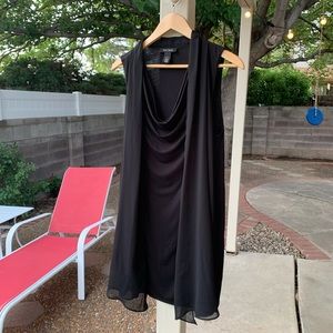 White House Black Market sleeveless dress black size S